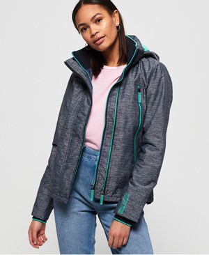 Superdry Pop Cipzár Velocity SD-Windcheater Női Kabát Sötétkék/Menta | LGMUI7049